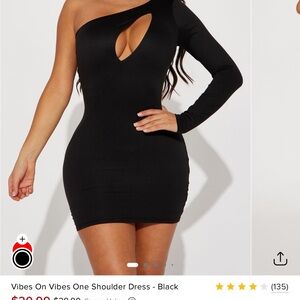 Black One Shoulder Dress